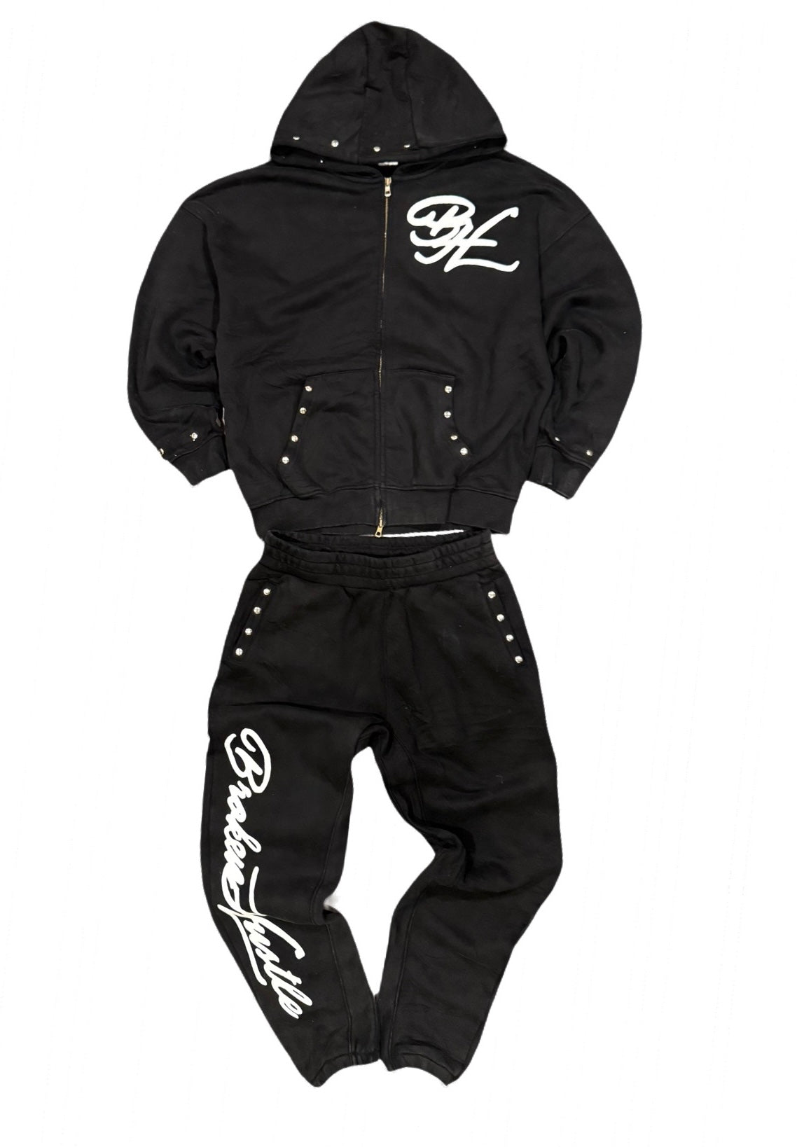 [BrokenHustle] jogging suit *Black*