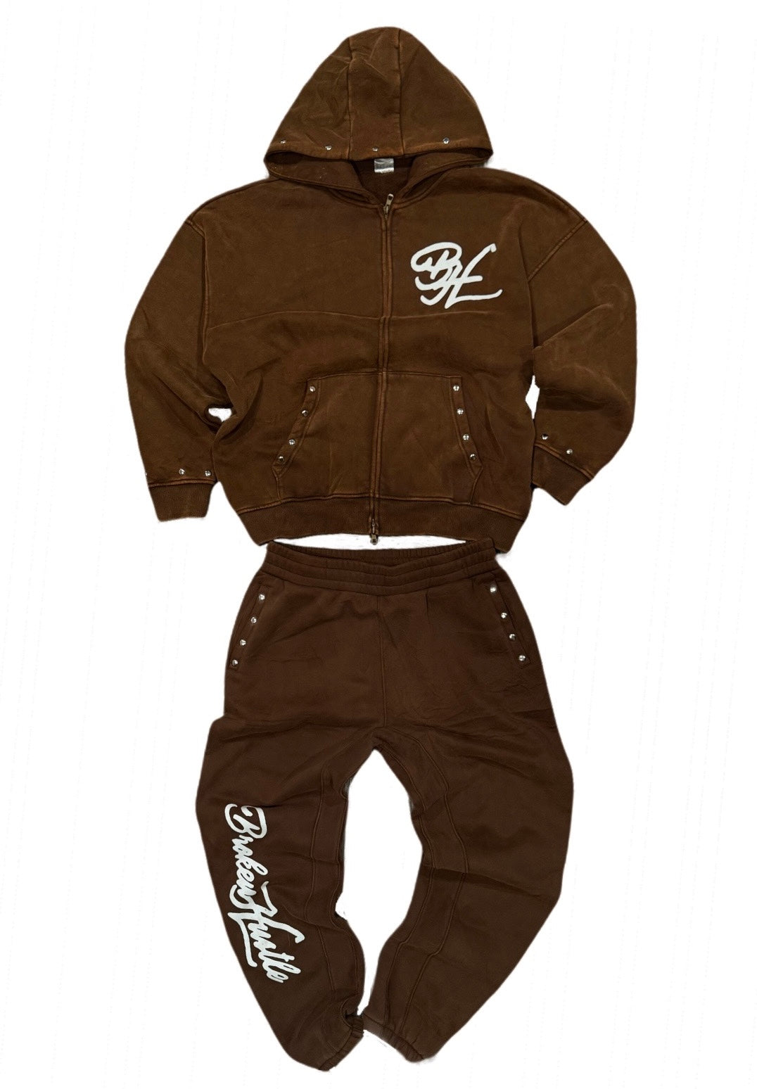 [BrokenHustle] jogging suit *Brown*